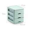 3 Drawers Plastic Desktop Storage Unit with Drawers, Stationary Arts