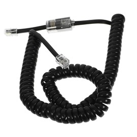 DOITOOL 1set Telephone Cord Set with Rotating Detangler Retractable Compatible with Pc Landline Phones Phone Cables for Use
