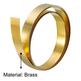 TA-VIGOR 1Pcs Brass Sheet Roll, 1000mm x 10mm x 0.3mm Metal Foil Plate Roll Brass Metal Thin Sheet Strip for Crafts, Electrical Repairs, DIY Projects, Grounding