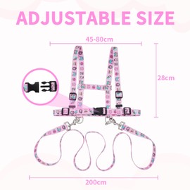 Horse Lead for Children Adjustable Pink Horse Lead, Horse Lunging Lead Harness for Boys and Girls, Horse Harness Outdoor Children's Toy for Playing Skiing Play Role Play