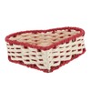 SHOWERORO Valentine's Day Heart Basket Handmade Woven Storage Basket Imitation