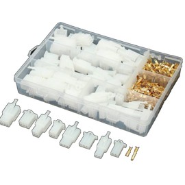 S.fields.inc Motorcycle Connector Crimp Terminal Coupler Male Female Set for Old Cars Bikes Restore (2,3,4,6 Pins)