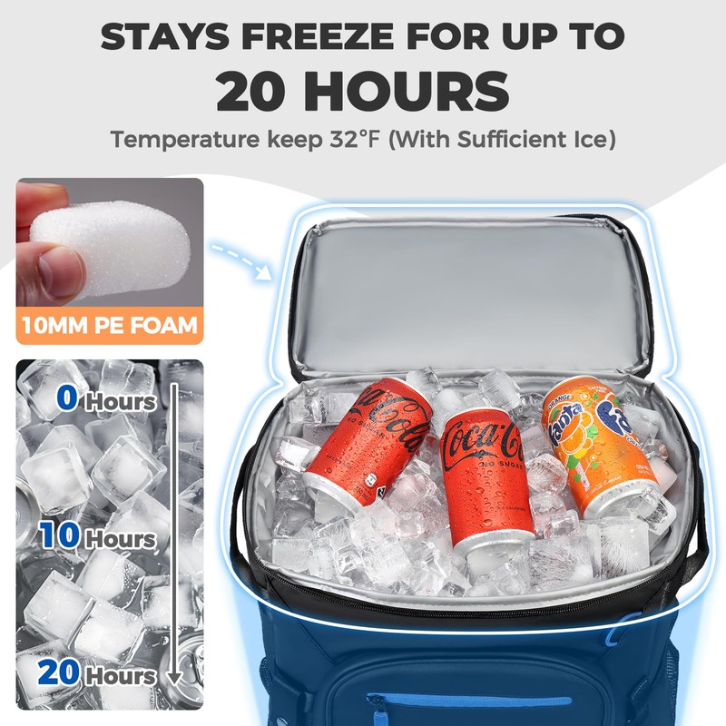 Heytrip Cooler Backpack 36 Cans Insulated Cooler Bag, Keep Freeze