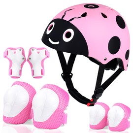 Toddler Helmet Kids Knee Pads for 3-5 5-8 8-14 Years Toddler Youth Bike Skateboard Helmet Knee Elbow Wrist Pads for Roller Bicycle Bike Skateboard and Other Sports Activities