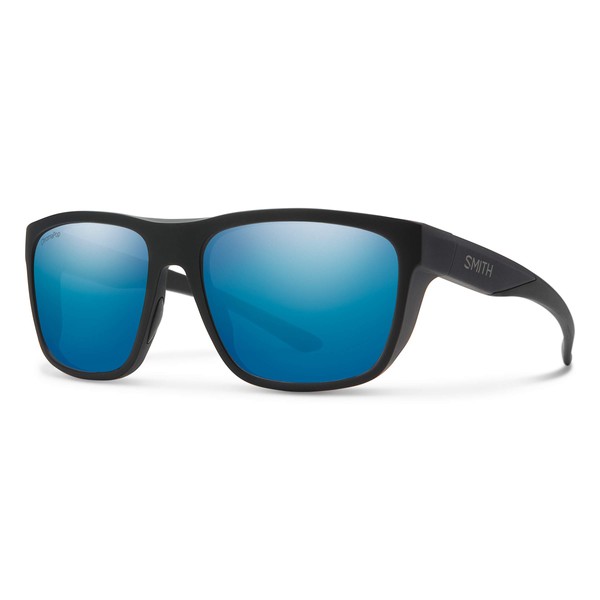 Smith Barra Sunglasses Matte Black/ChromaPop Polarized Blue Mirror