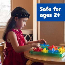 SPARK & WOW Swap 'N' Spin Gear Grid | Ages 2+ | Translucent | Gears Toys for Kids | 4 Colors and 2 Sizes | Early STEM Toy for Toddlers