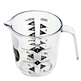 Chef Craft Select Plastic Measuring Cup, 2 Cup, Clear