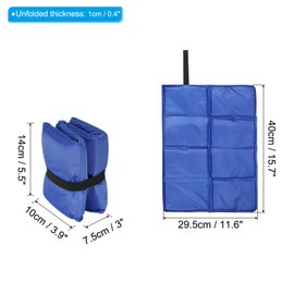 PATIKIL 15.7"x11.6"x0.4" Foldable Hiking Seat Pad, Cushion Sitting Pads Foam Mat Ultralight Waterproof for Outdoor Camping Picnic Stadium, Blue