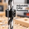 Drill Bit Depth Stop Collars for Woodworking – 8-Piece Adjustable