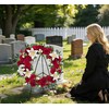 MUVIC Cemetery Wreath with Grave Holder, Memorial Day Wreaths for