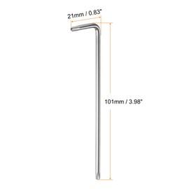 HARFINGTON 6pcs Torx Hex Key Wrenches, T15 High Carbon Steel Extra Long Arm Torx Hex Key Wrench L-Shape Star Keys for Automotive Lawn Equipment and Engine Repairs