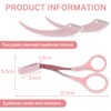 XENQITO Pack of 3 Eyebrow Scissors, Eyebrow Scissors with Comb,