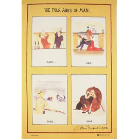 Samuel Lamont The Four Ages of Man Cotton Tea Towel