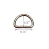 50 Pack of Metal D Rings Heavy Duty 3/4 Inch