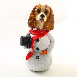 Cavalier King Charles Jolly Holidog Snowman Christmas Decoration Figurine Ornament
