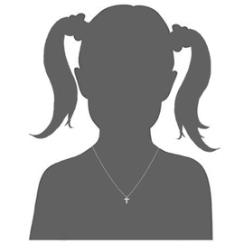 Xianli Wang Tiny Simple Cross Pendant for Children Kids Boys Girls Women Stainless Steel Small Child Kid Necklace (Silver Tone-Age Under 10/Thin Neck Women)