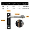 2 Pack Steel J-Bolt Hinge with Plate,Heavy-Duty Welded Hingefor Doors
