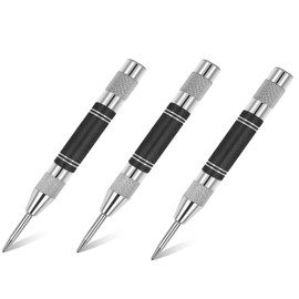 Automatic Center Punch, 3 Pack Heavy Duty Spring Loaded Center Punch,Heavy Duty Automatic Center Punch,Adjustable Tension Center Punch Tool,for Metal,Glass,Wood,DIY