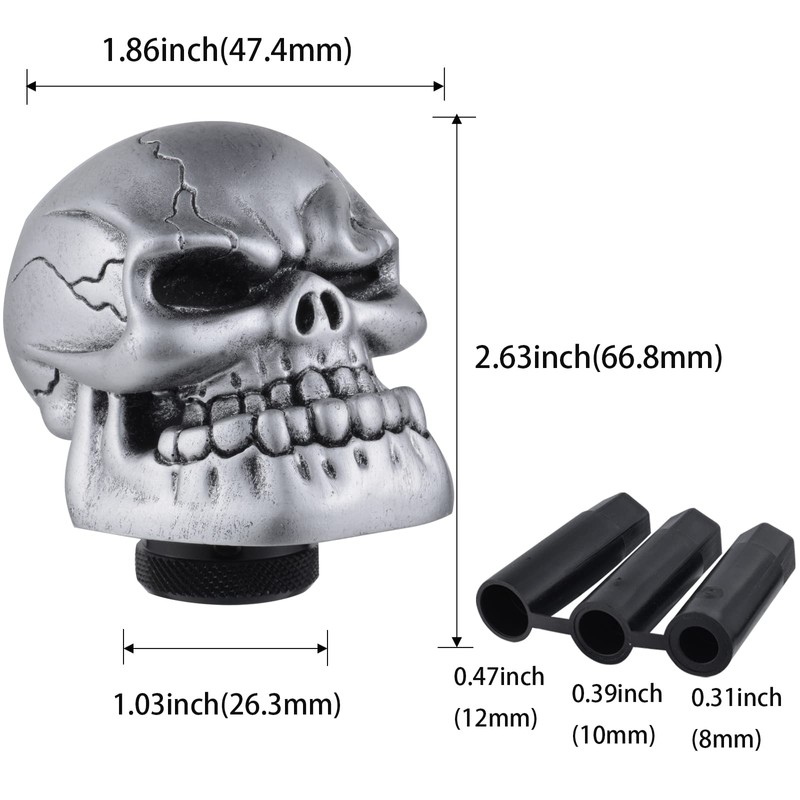 Padaodao Skull Gear Knob Car Shift Handle Head Accessories for