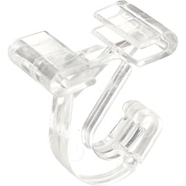 SHARP TANK Clear Hinged Ceiling Hooks - 40 Pack of T-Bar Track Clips for Suspended Ceilings - Hooks for Hanging Classroom Decorations, Office Signs, Plants - Holds up to 10 lbs