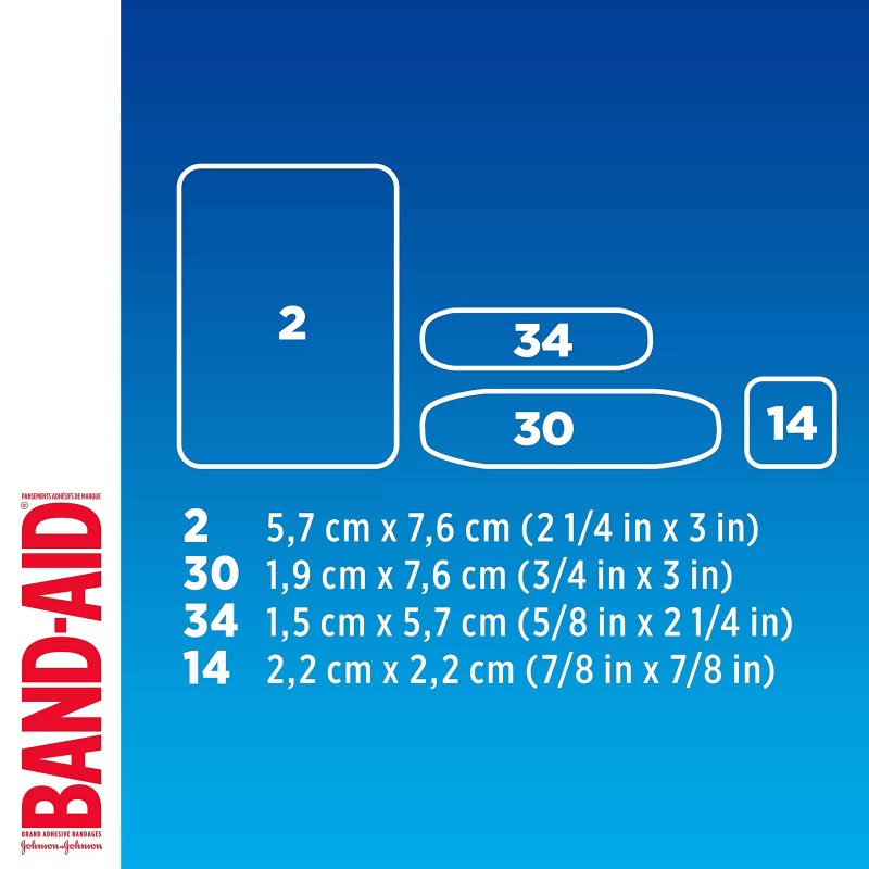 Band-Aid Comfort-Flex Assorted Strips Bandage Family Pack tan 80 Count