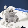 3 Way Ball Valve 1/2in DN15 304 Stainless Steel Female