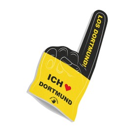 HIGH FIVE FINGERS Dortmund Flag My City Flag Foam Hand for Football, Handball, Athletics, Fan Item for Games, Stadium and Events, One Size, 40 x 20 x 2.5 cm