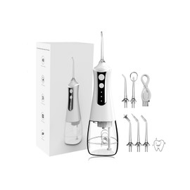 Hilo dental recargable,5 puntas y 3 modos,300ml,Hilo dental eléctrico portátil,Limpiador dental inalámbrico,Cepillo de dientes para casa y viaje,Limpiador dental