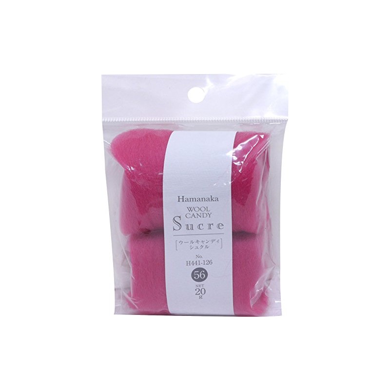 ハマナカ 羊毛フェルト ウールキャンディ シュクル Col.56 マゼンタ 20ｇ H441-126-56