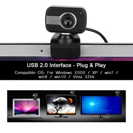 01 HD 1080P Webcam,USB with MIC 12MP HD Web Camera Cam 360° for LCD Screen Laptop for/MSN/ICQ Night Vision USB Camera HD 1080P Webcam for PC/Mac Laptop/Desktop