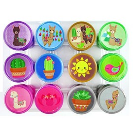 TINYMILLS 12 Pcs Llamas Stamp Kit for Kids