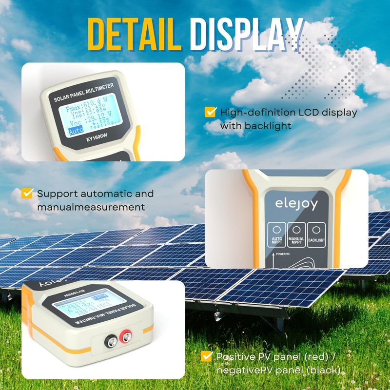 EY1600W - Probador de panel solar, medidor de energía solar
