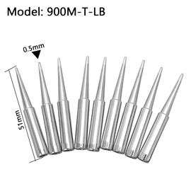 Gasea 10pcs 900M-T-LB Soldering Iron Tips Replacement Solder Iron Tips Kit for HAKKO 936,937,907 Atten, Quick, Aoyue, Yihua,Vastar,Sywon,Tabiger,SOAIY and X-Tronic Soldering Station