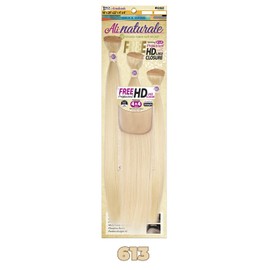 Chade Fashions Ali Naturale Weave Straight 18", 20", 22" + HD 4X4 Closure Human Hair Blended 1 Pack Solution - AN344S5 (OT1B/27)
