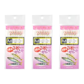 Orurudo Fishing Tackle Original Sabiki "Sabikirudo X" Classic Pink Sabiki 6-Hook (M Size/3-Piece Set) qb500064b03n0