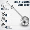 Mnixy Stainless Steel Baking Dusting Wand with Spring Handle