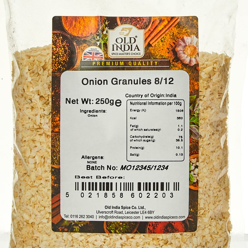 Old India Onion Granules 8/12 250g