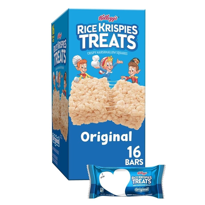 Rice Krispies Treats Marshmallow Squares, 16 Bars, Original Snack Kids