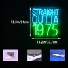 Straight Outta 1975 Neon Light Sign Celebrate 50th Men and