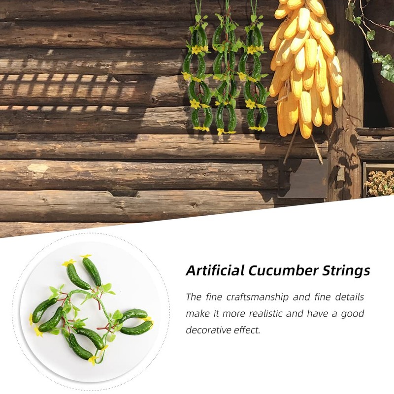 VIOCIWUO Fake Cucumber Simulation Cucumber String Artificial Vegetable Fruit String