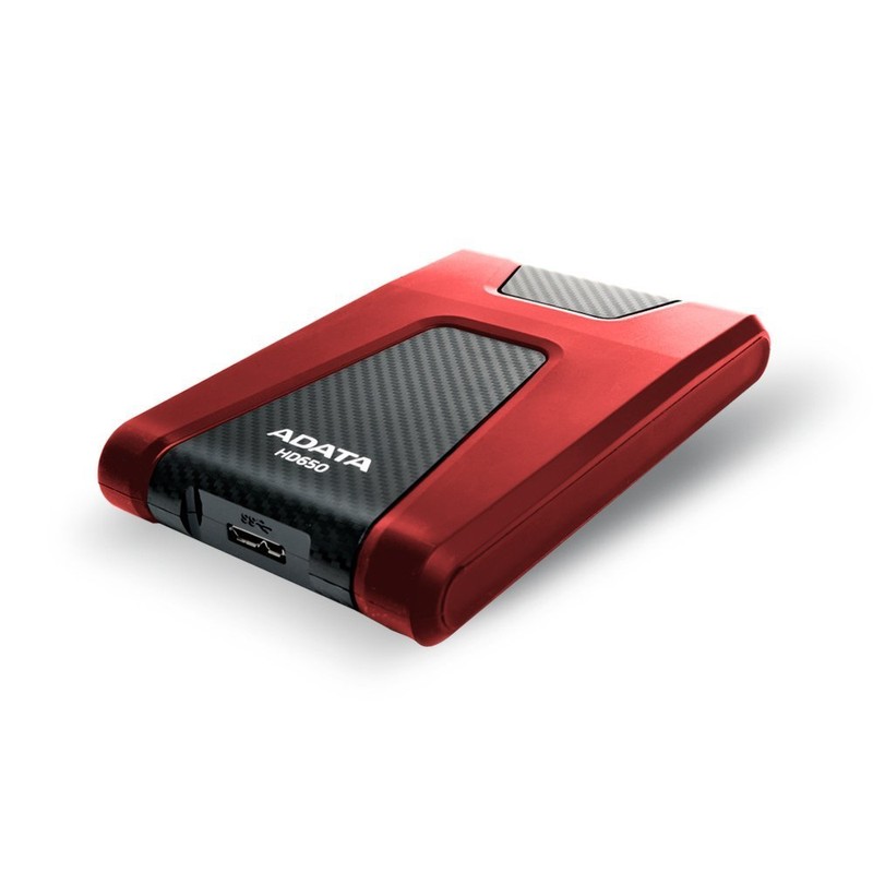 ADATA Disco Duro Externo HDD HD650, 1 TB, Rojo USB