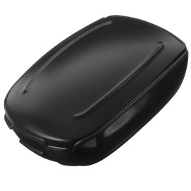 Lurrose Hearing Aid Case Mini Portable Plastic Lightweight 2 Colors Durable Hearing Aid Storage Case Waterproof Carrying Case Earphone Coin Purse (Black)