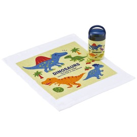 Skater OA5AG-A Dinosaurus Picture Book, Dinosaur, Boy Towel Set with Case, Kids, Made in Japan