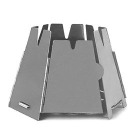 Mini Folding Stainlesss Steel Hexagon Wood Stove Portable Outdoor Camping Backpacking Cooking Stove
