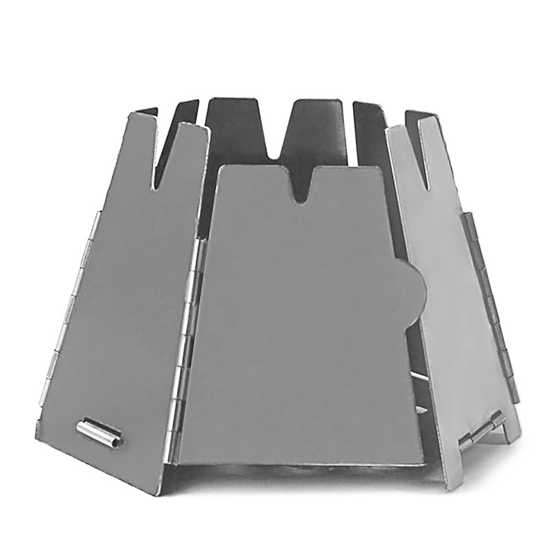 Mini Folding Stainlesss Steel Hexagon Wood Stove Portable Outdoor Camping
