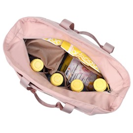 FINDCOZY Breast Pump Bag, Diaper Bag Tote for Working Mom, Compatible with Medela, Spectra S1, S2 Breast Pumps, Pink