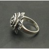 Sterling silver ring flower rose solid 925 Empress size G