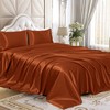 Homiest 4pcs Satin Sheets Set Luxury Silky Satin Bedding Set