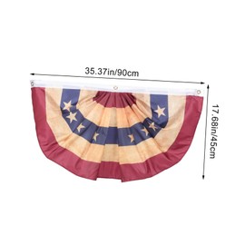KONTONTY 2pcs Us Flag Bunting Banners Patriotic Fan Flags for Independence Day Decorations of Decor Memorial Day and Celebrations