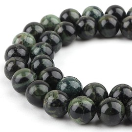 DIQIO Natural Stone Beads Gemstone Beads for Jewelry Making - 8mm Kambaba Jasper Beads for Bracelets, Semi Precious Round Beads(44-47pcs, 8mm, Kambaba Jasper)